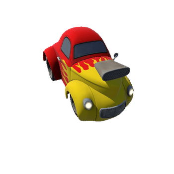 Cartoon Hot Rod MK2 red